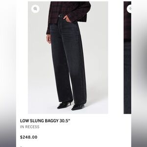 Agolde Low Slung Baggy Jeans - Black